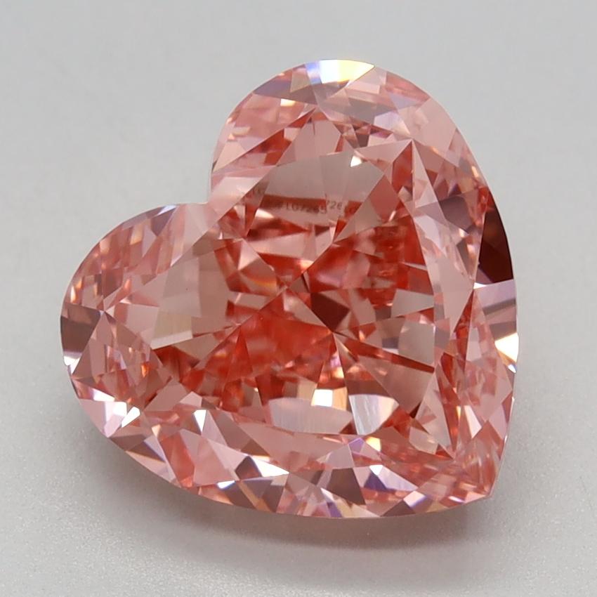 3.11 Ct. Fancy Vivid Pink Heart Lab Grown Diamond