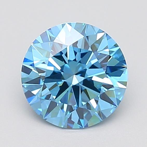 1.59 Ct. Fancy Vivid Blue Round Lab Grown Diamond