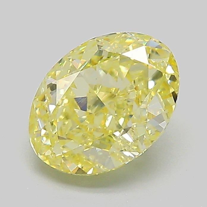 1.51 Ct. Fancy Intense Yellow Oval Lab Grown Diamond