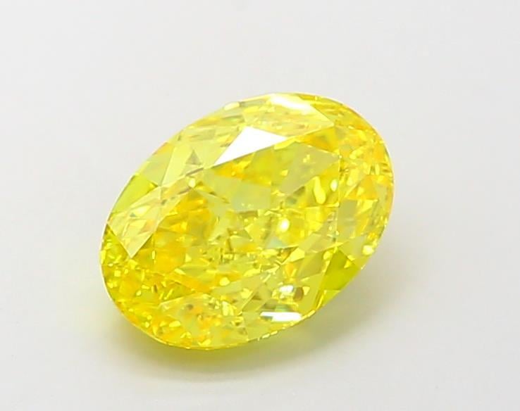 2.05 Ct. Fancy Vivid  Yellow Oval Lab Grown Diamond
