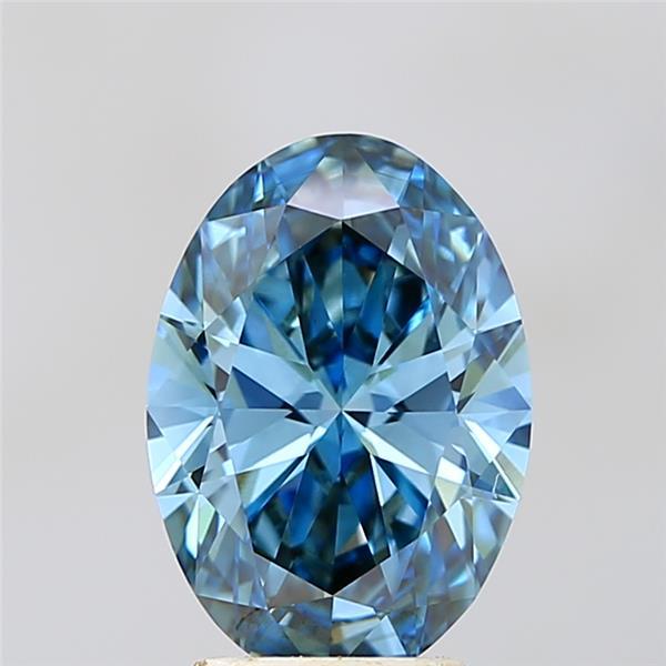 2.56 Ct. Fancy Vivid  Blue Oval Lab Grown Diamond