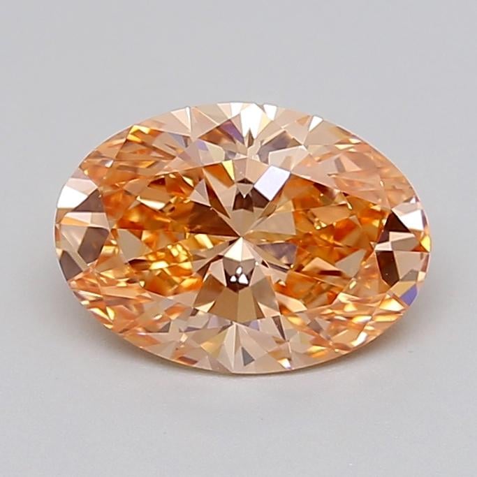 2.04 Ct. Fancy Vivid Pinkish Orange Oval Lab Grown Diamond