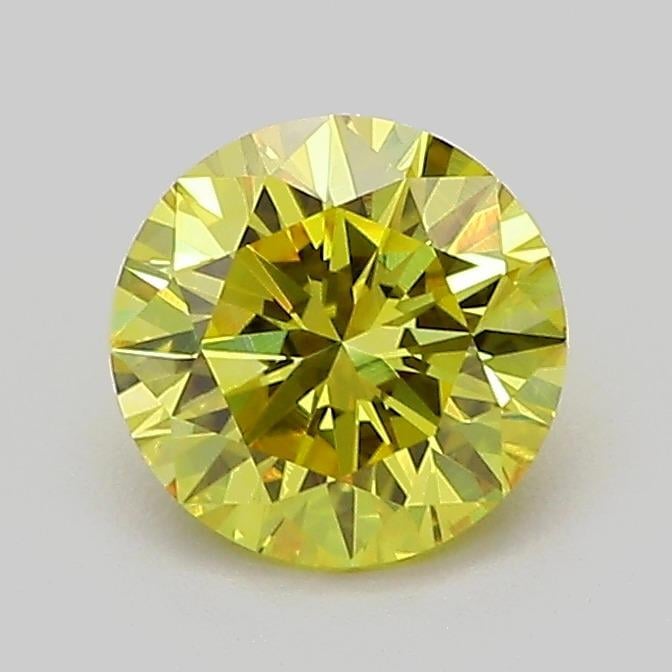 1.03 Ct. Fancy Vivid  Yellow Round Lab Grown Diamond
