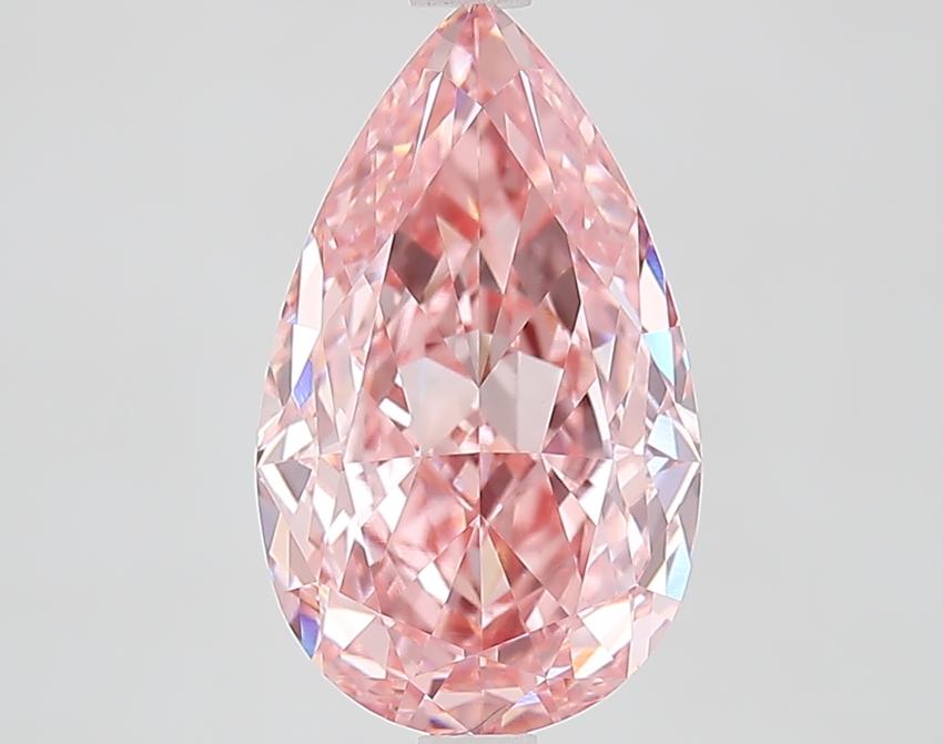 3.83 Ct. Fancy Vivid Pink Pear Lab Grown Diamond