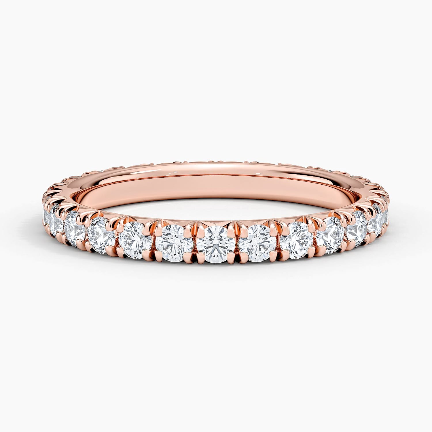 Rose gold diamond engagement ring with surprise diamond details