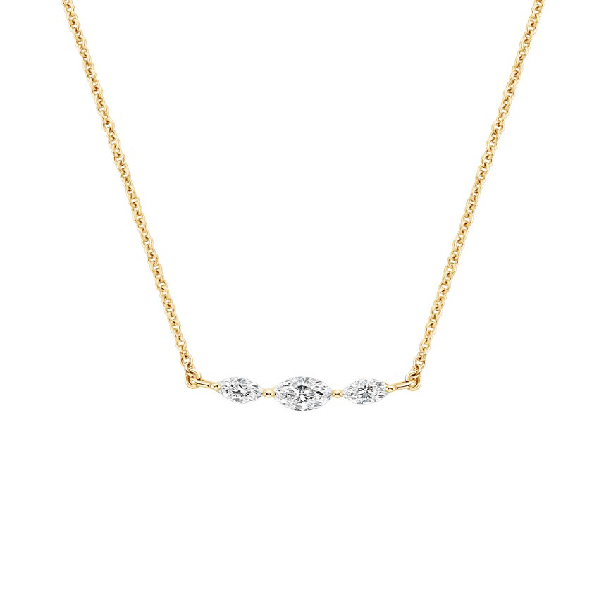 Three Marquise Diamond Necklace | Joelle | Brilliant Earth