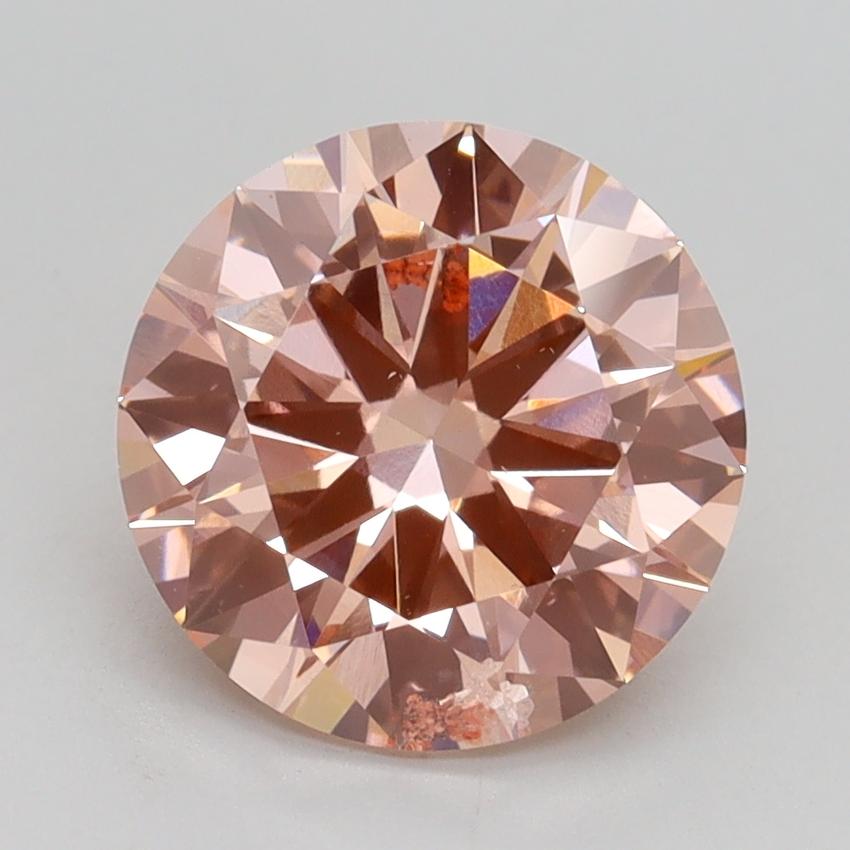 2.50 Ct. Fancy Intense Pink Round Lab Grown Diamond