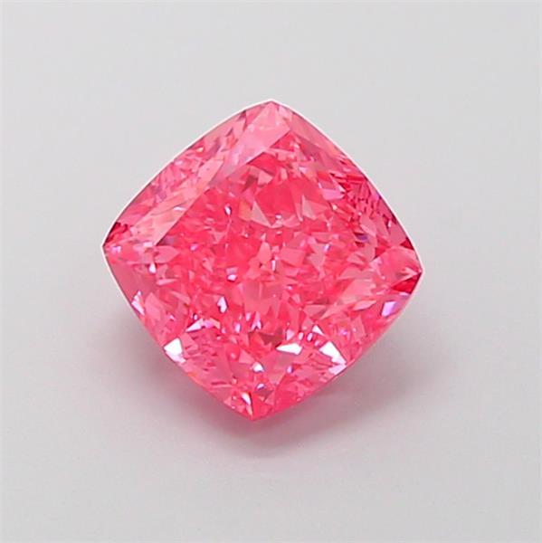 1.60 Ct. Fancy Vivid Pink Cushion Lab Grown Diamond