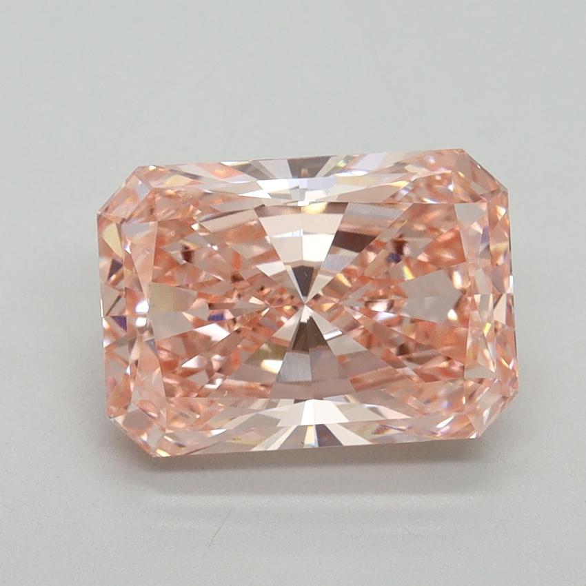 3.06 Ct. Fancy Vivid Pink Radiant Lab Grown Diamond