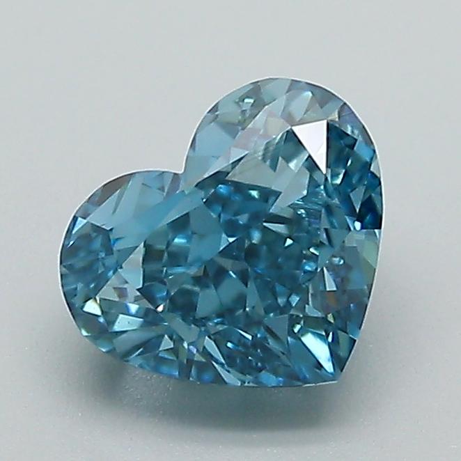 1.42 Ct. Fancy Vivid Blue Heart Lab Grown Diamond