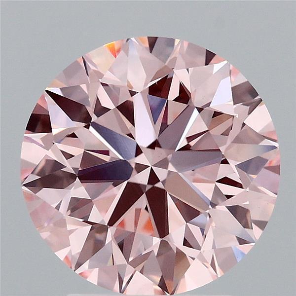3.09 Ct. Fancy Intense Pink Round Lab Grown Diamond