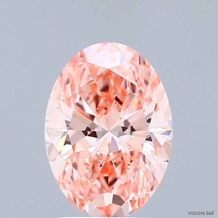 1.54 Ct. Fancy Vivid Pink Oval Lab Grown Diamond