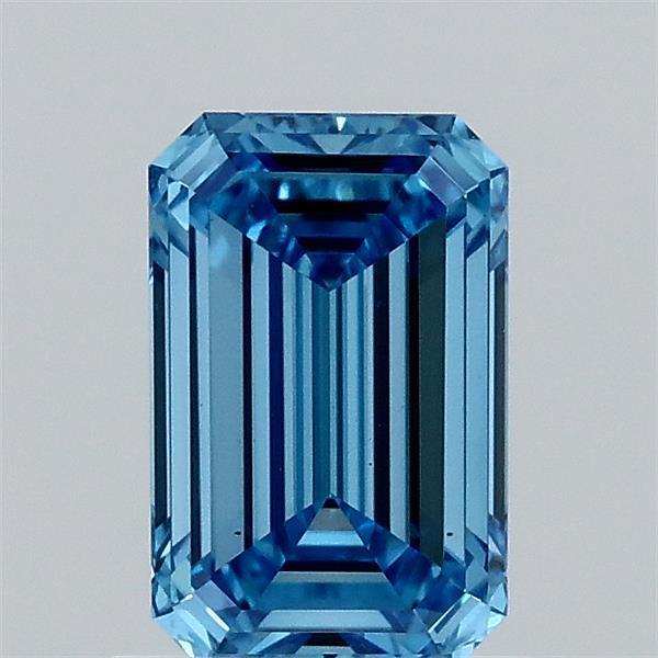 0.95 Ct. Fancy Vivid Blue Emerald Lab Grown Diamond