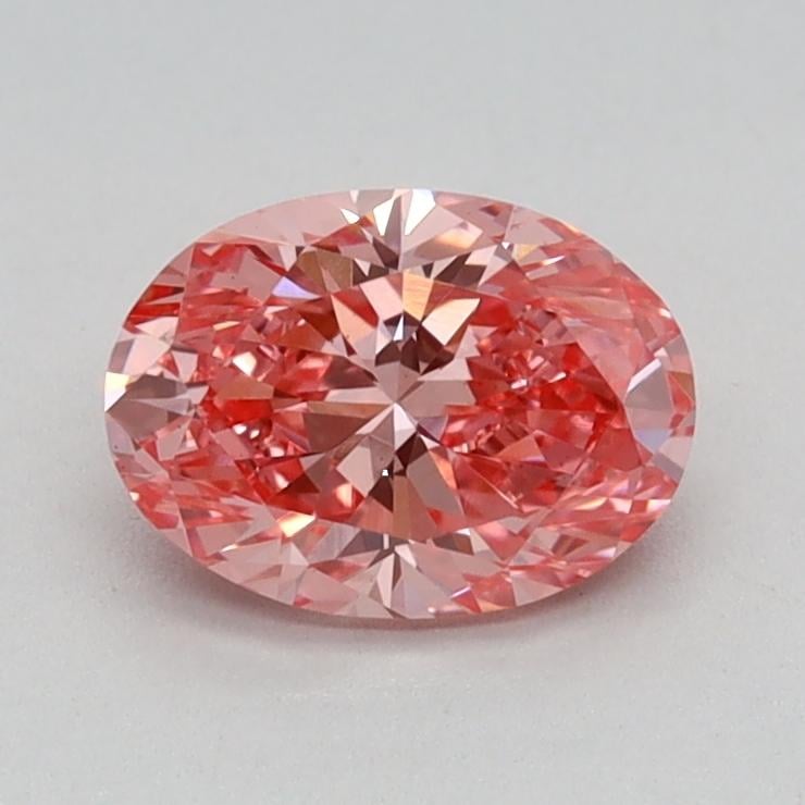 0.65 Ct. Fancy Vivid Pink Oval Lab Grown Diamond