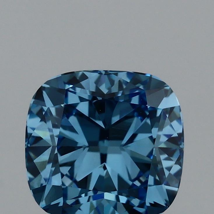 1.05 Ct. Fancy Vivid Blue Cushion Lab Grown Diamond