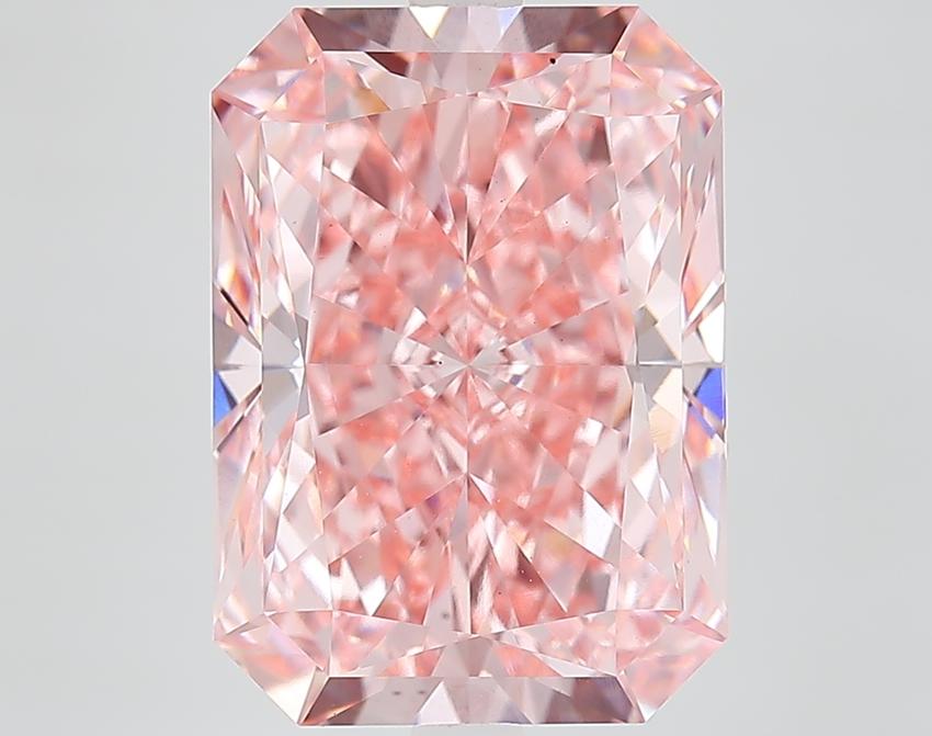 7.16 Ct. Fancy Vivid Pink Radiant Lab Grown Diamond