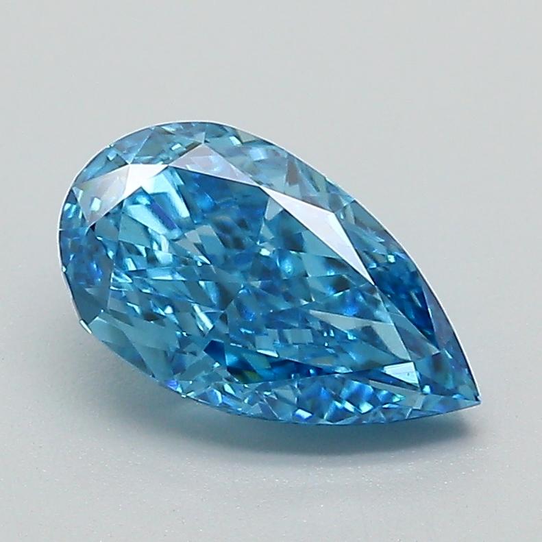 1.42 Ct. Fancy Vivid Blue Pear Lab Grown Diamond