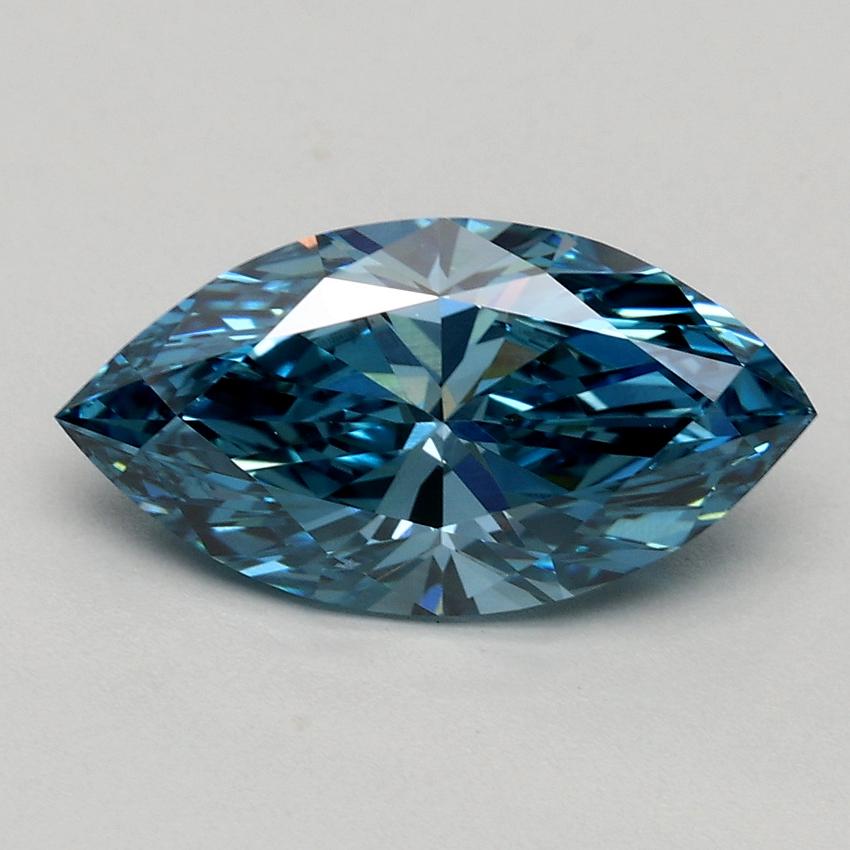1.57 Ct. Fancy Vivid Blue Marquise Lab Grown Diamond
