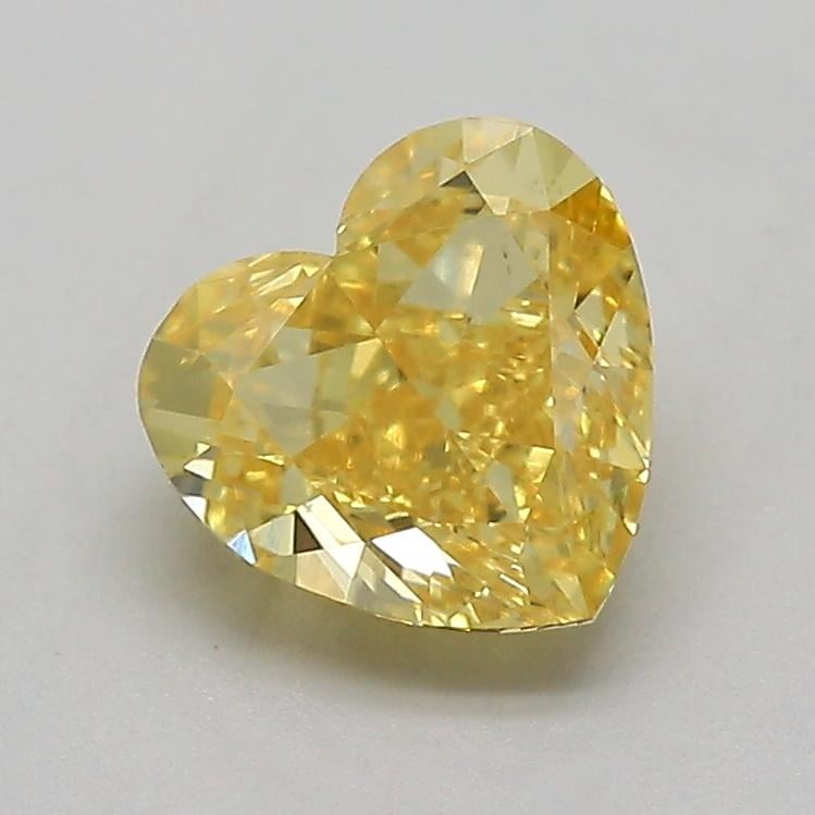 1.04 Ct. Fancy Intense  Yellow Heart Lab Grown Diamond