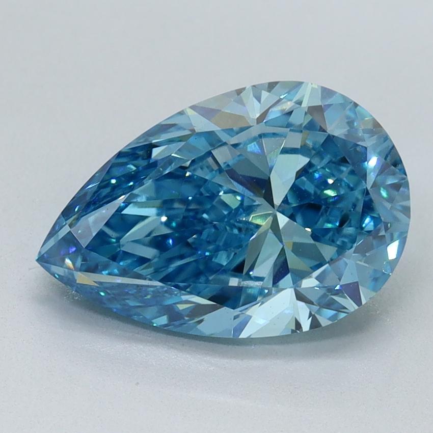 2.50 Ct. Fancy Vivid Blue Pear Lab Grown Diamond