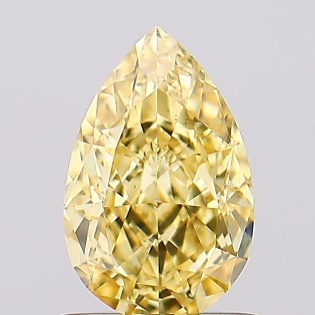 1.08 Ct. Fancy Vivid Yellow Pear Lab Grown Diamond