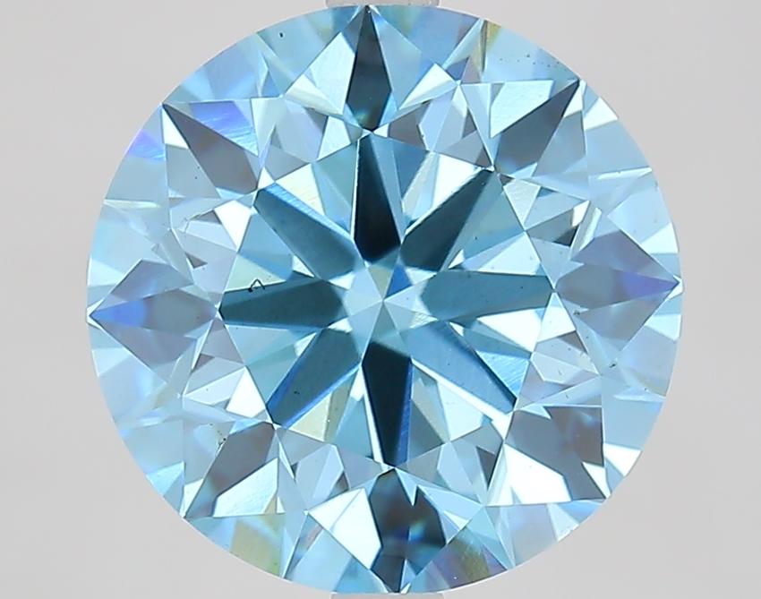 5.46 Ct. Fancy Blue Round Lab Grown Diamond
