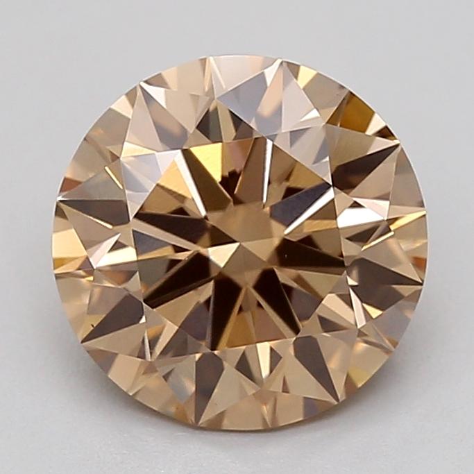 1.57 Ct. Light  Brown Round Lab Grown Diamond