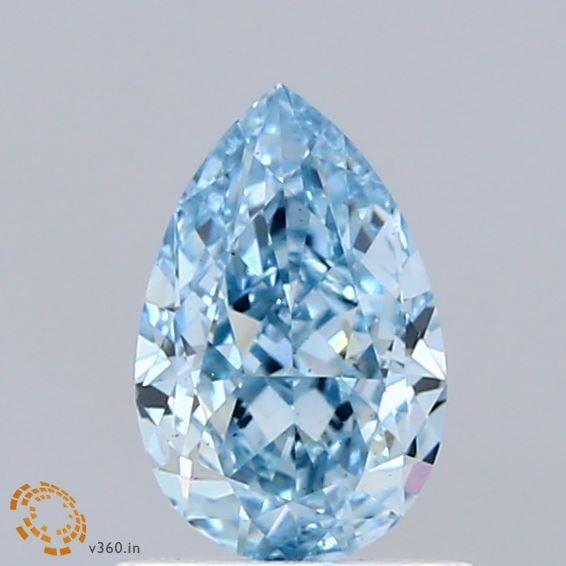1.00 Ct. Fancy Vivid Blue Pear Lab Grown Diamond
