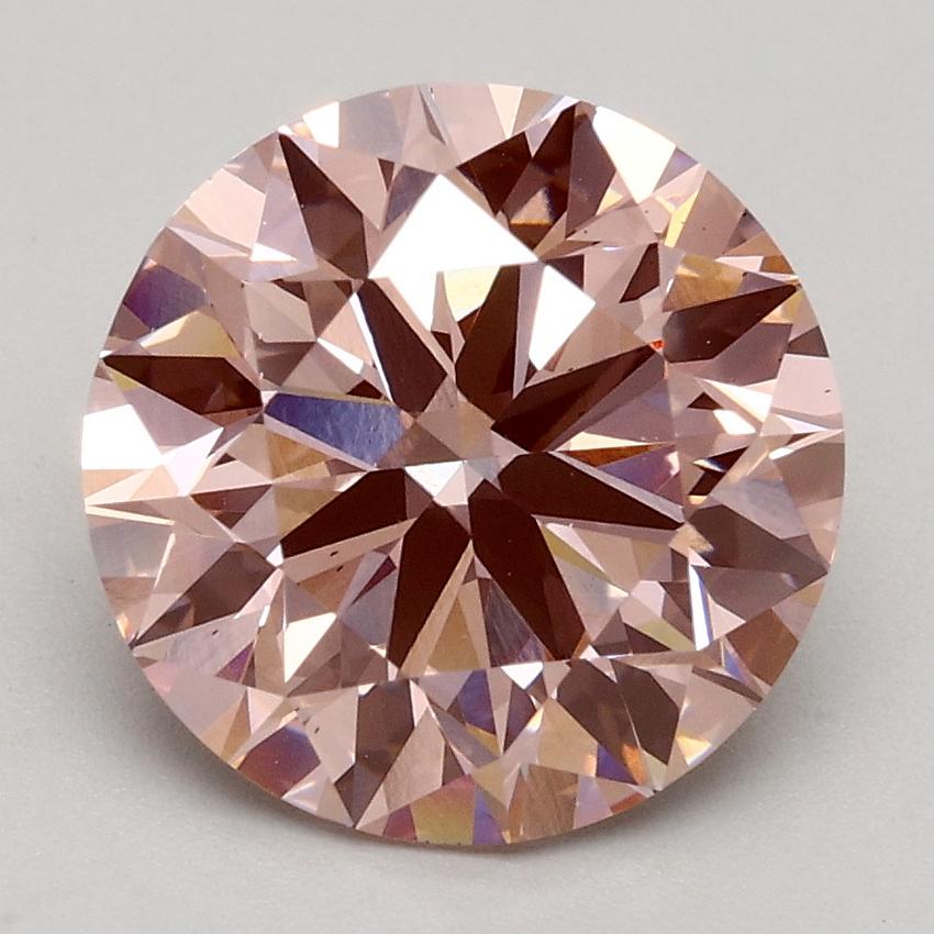 2.56 Ct. Fancy Intense Pink Round Lab Grown Diamond