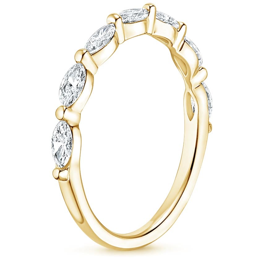 18K Yellow Gold Joelle Diamond Ring, large side view
