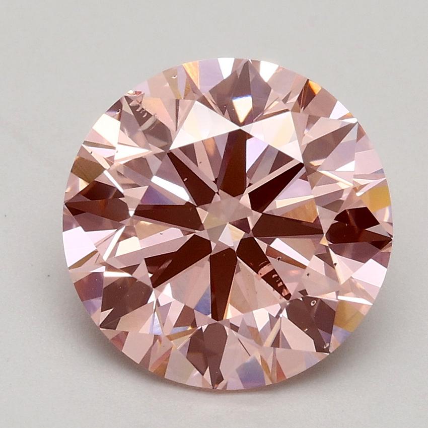 2.50 Ct. Fancy Intense Pink Round Lab Grown Diamond