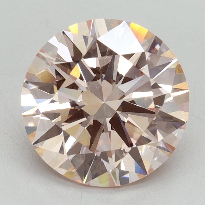 3.04 Ct. Fancy Intense Pink Round Lab Grown Diamond