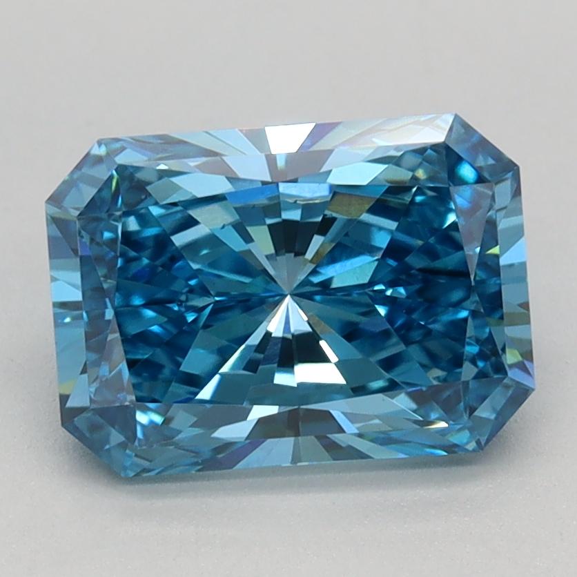 1.61 Ct. Fancy Vivid Blue Radiant Lab Grown Diamond