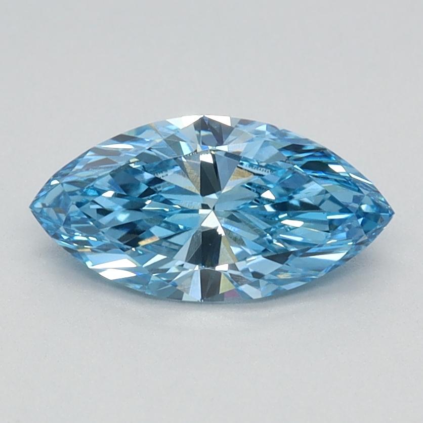 0.72 Ct. Fancy Vivid Blue Marquise Lab Grown Diamond