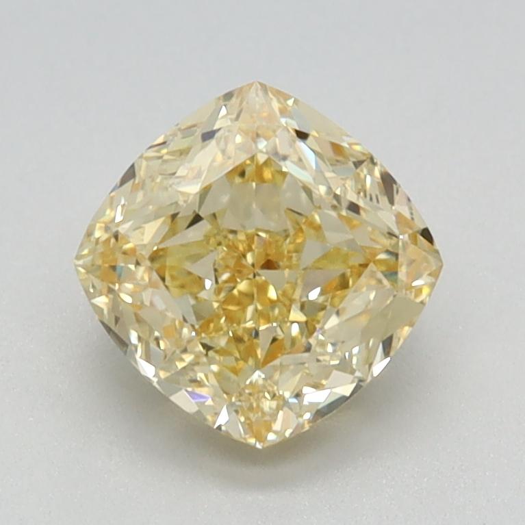 1.24 Ct. Fancy Vivid Yellow Cushion Lab Grown Diamond