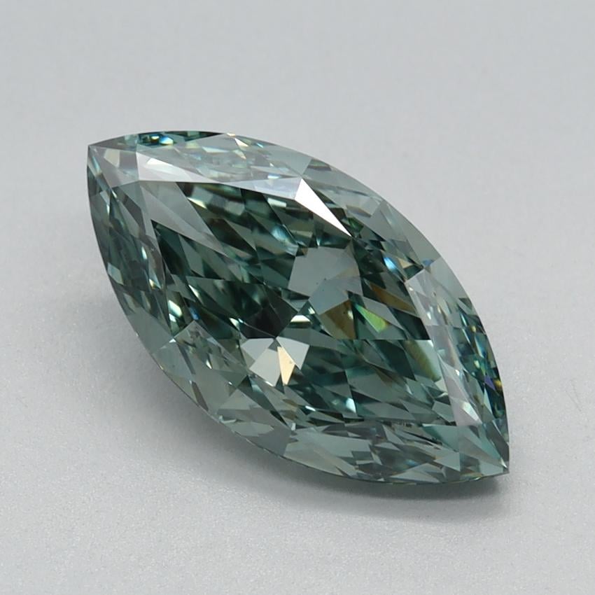 1.71 Ct. Fancy Vivid Green Marquise Lab Grown Diamond