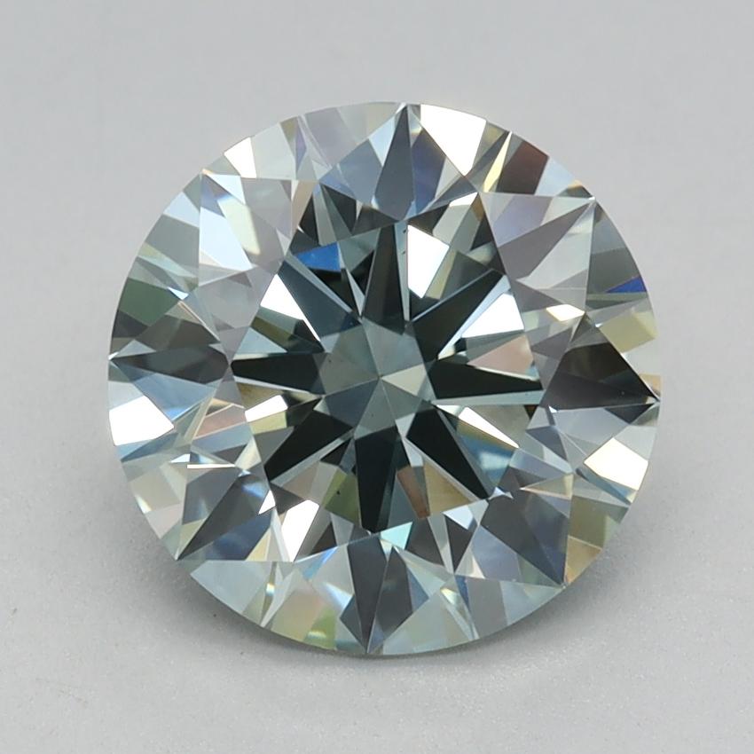 1.69 Ct. Fancy Intense Green Round Lab Grown Diamond