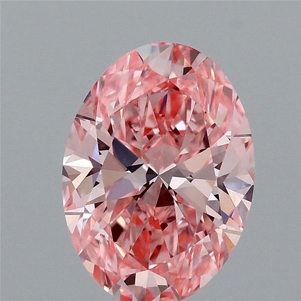 1.53 Ct. Fancy Vivid Pink Oval Lab Grown Diamond