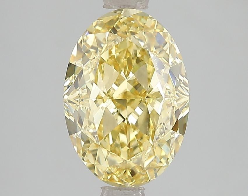 3.03 Ct. Fancy Vivid Yellow Oval Lab Grown Diamond