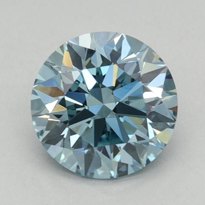 0.80 Ct. Fancy Intense Green Blue Round Lab Grown Diamond