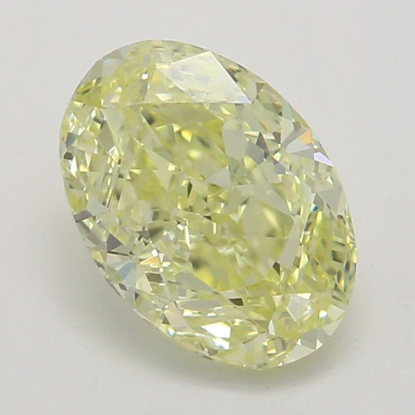 0.90 Ct. Fancy Light Yellow Oval Diamond