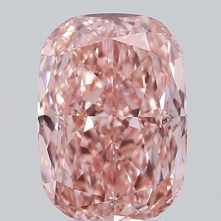 3.51 Ct. Fancy Vivid Pink Cushion Lab Grown Diamond
