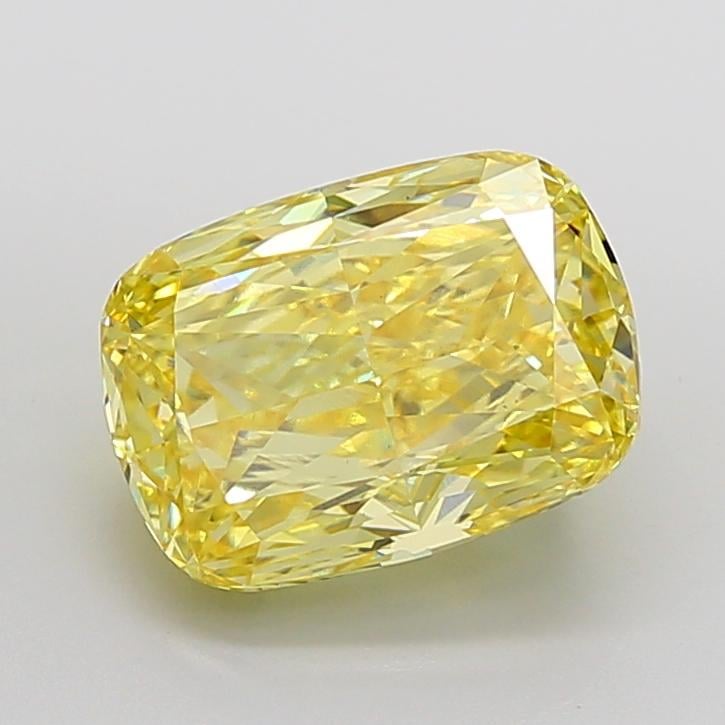 5.07 Ct. Fancy Intense None Yellow Cushion Lab Grown Diamond