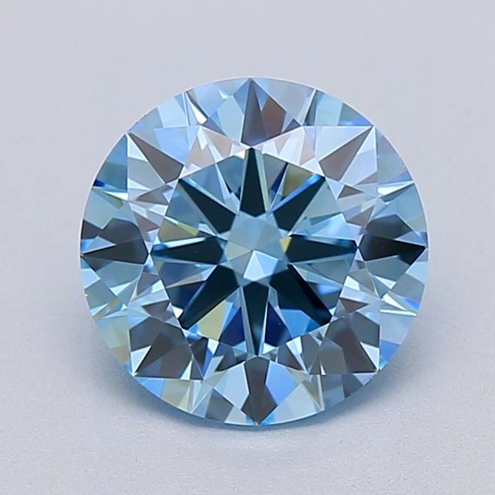1.51 Ct. Fancy Vivid  Blue Round Lab Grown Diamond