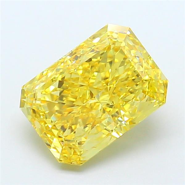 2.59 Ct. Fancy Vivid Yellow Radiant Lab Grown Diamond