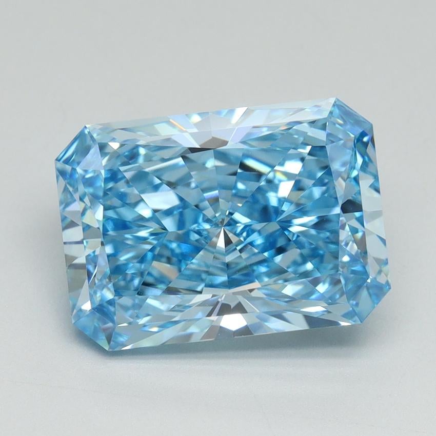 5.08 Ct. Fancy Vivid Blue Radiant Lab Grown Diamond