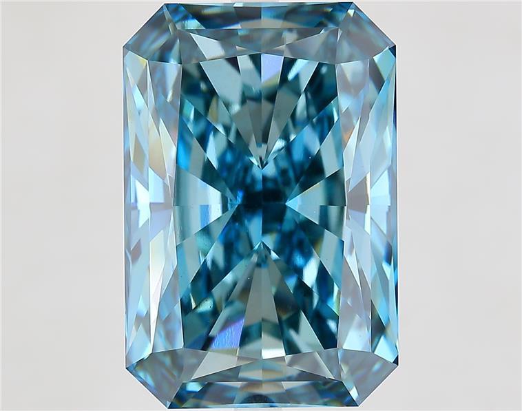 15.55 Ct. Fancy Vivid  Blue Radiant Lab Grown Diamond