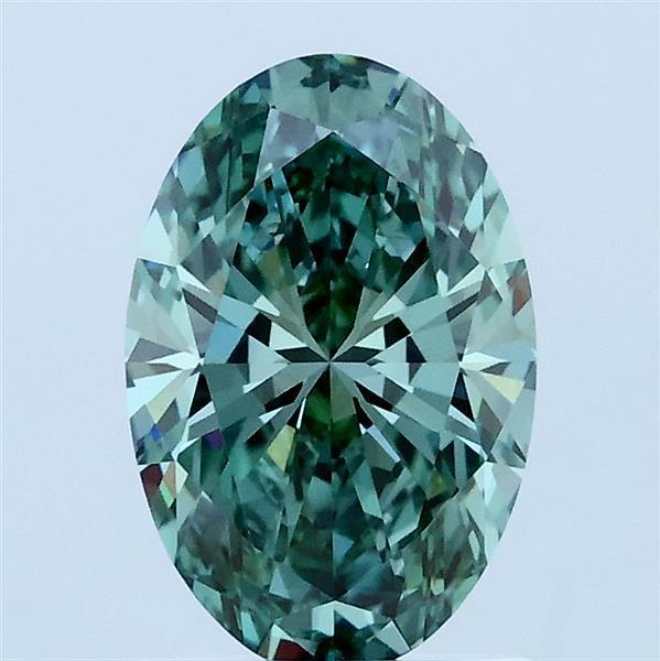 1.34 Ct. Fancy Vivid Green Oval Lab Grown Diamond
