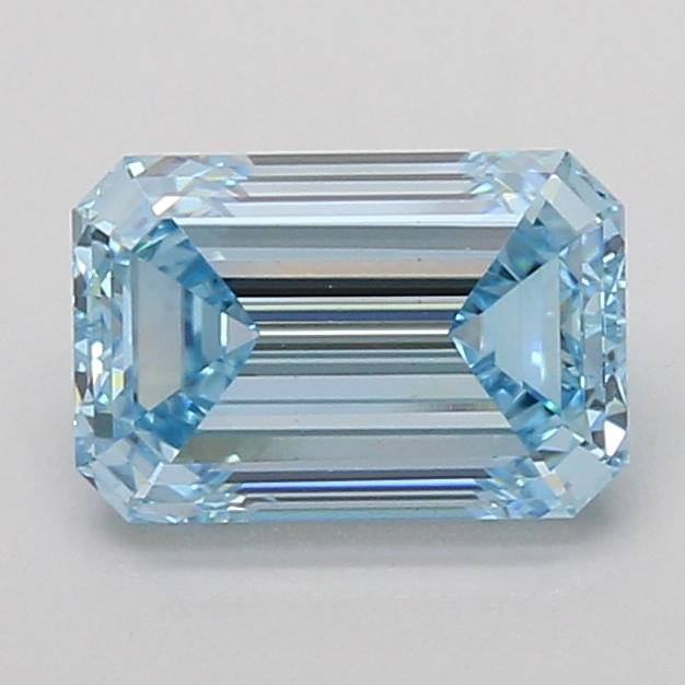 2.01 Ct. Fancy Vivid Blue Emerald Lab Grown Diamond