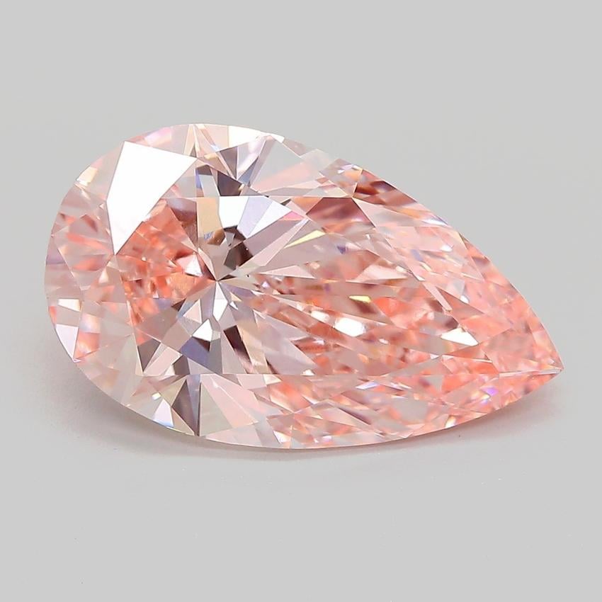 5.03 Ct. Fancy Vivid Pink Pear Lab Grown Diamond